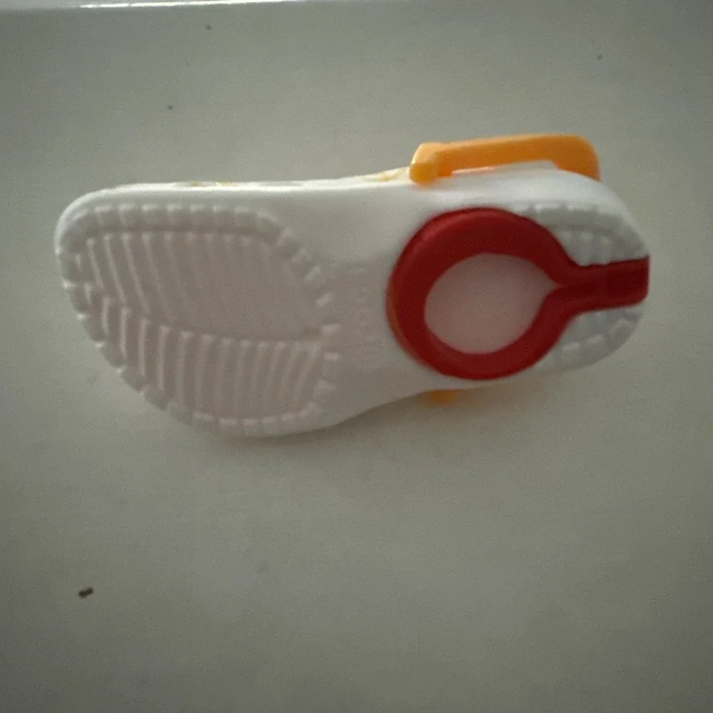 2024 McDonald's Mini Crocs Keychain Happy Meal Toy #8 White Smile Logo
